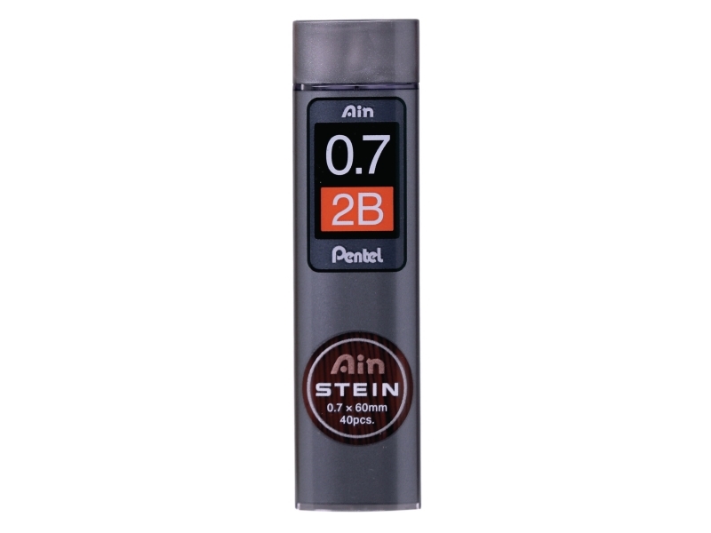 Stifter, Pentel Ain Stein High Polymer, 2B, 0,7 mm, 40 miner