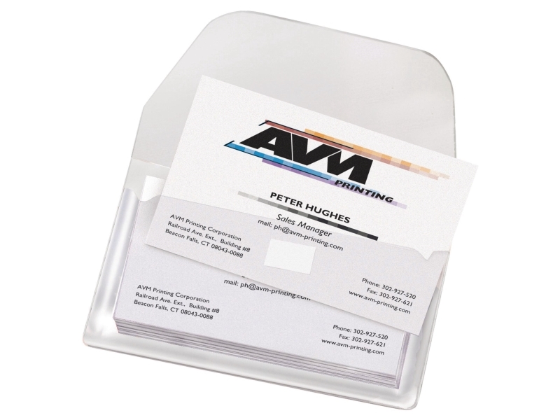 Visitkortlomme, med flap Djois, 6 x 10,5 cm, pakke a 10 stk