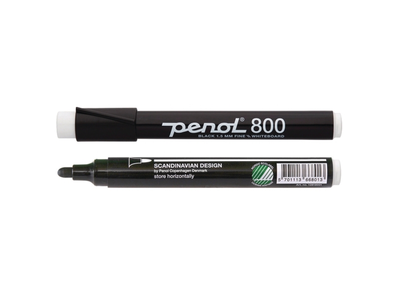 Whiteboardmarker, Penol® 800, 1,5 mm, rund, sort, pakke a 10 stk