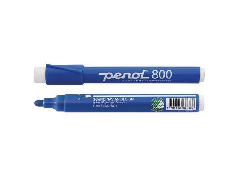 Whiteboardmarker, Penol® 800, 1,5 mm, rund spids, blå, pakke a 10 stk
