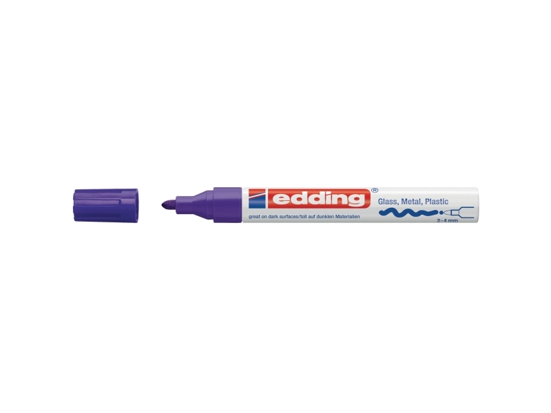 Paintmarker, Edding® 750, rund spids, 2-4 mm, lilla, pakke a 10 stk