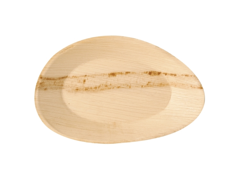 Tallerken, Papstar, palmeblade, oval, 26 x 17 cm