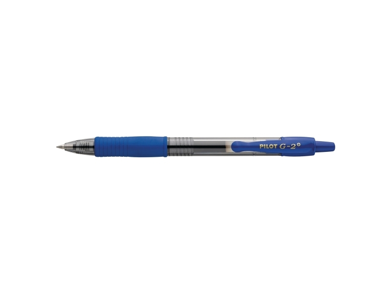 PILOT- G2 PLUS, Gel Ink Rollerball pen, Blå, Medium Tip, pakke a 12 stk