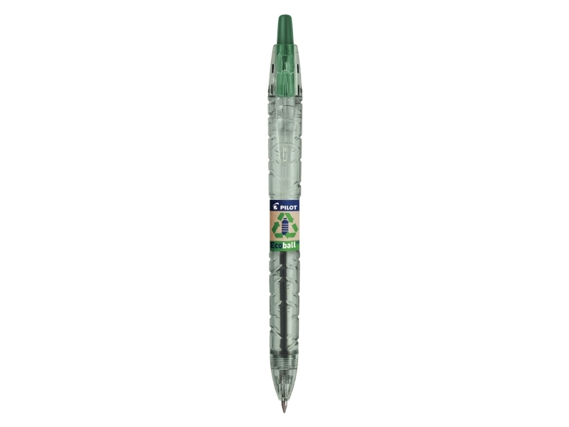 Kuglepenne, PILOT B2P Ecoball, medium, 1 mm, grøn, pakke med 10 stk
