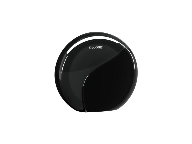 Toiletpapirdispenser, Lucart Identity, plast, Mini Jumbo, 1 rulle, sort