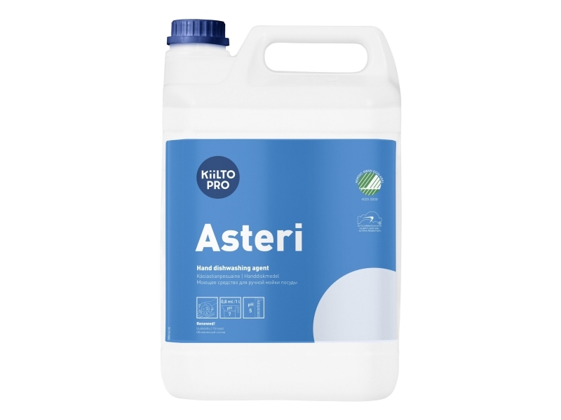 Håndopvask Kiilto Asteri 5ltr Svanemærket Allergimærket uden Farve/Parfume,3 dnk x 5 ltr/krt