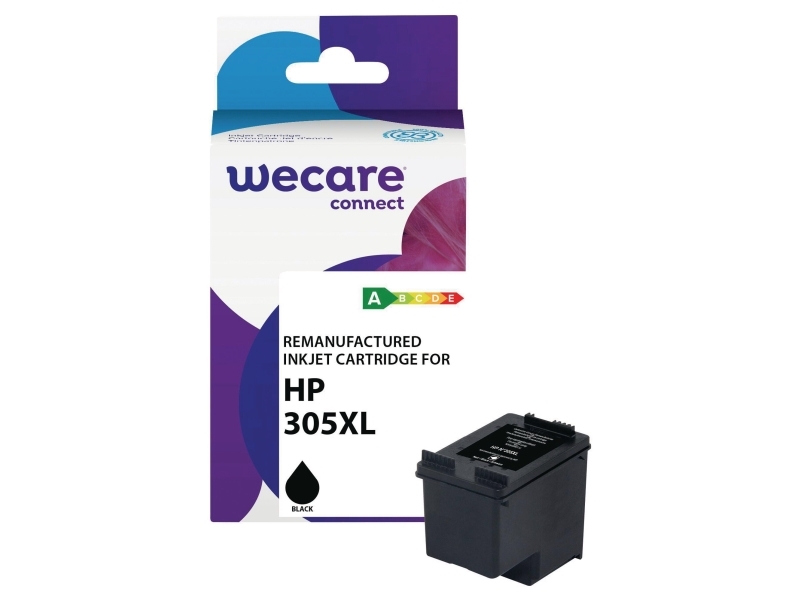 Blækpatron, Wecare HP 305XL 3YM62AE, kompatibel, 650 sider, sort