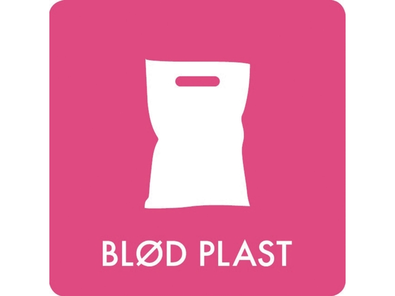 Piktogram, Bica®, vinyl, selvklæbende, HxBxL: 12 x 12 x 12 cm, pink