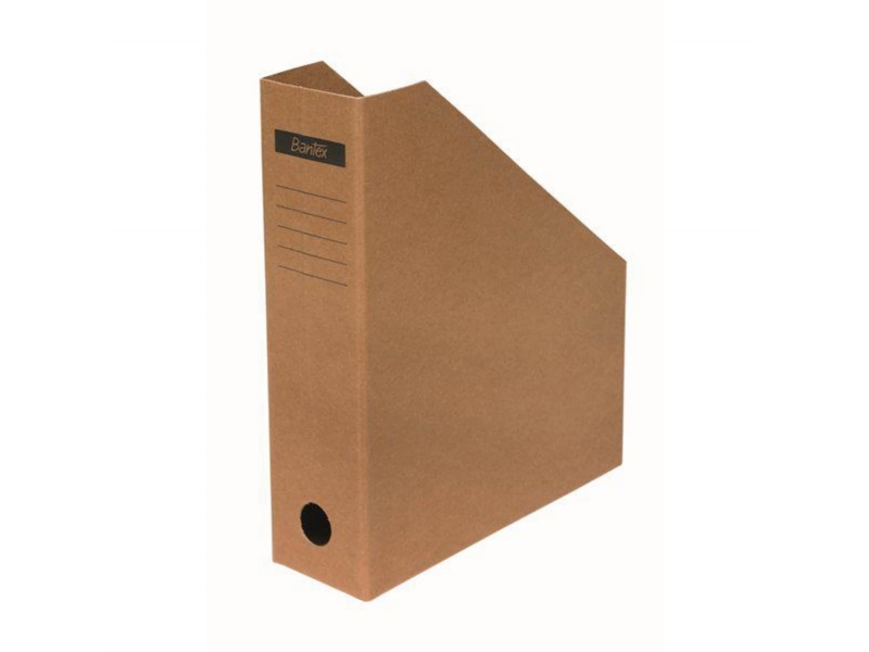 Tidsskriftskassette, Bantex A4, HxBxD: 30 x 7,5 x 22,2 cm, natur, pakke a 25 stk
