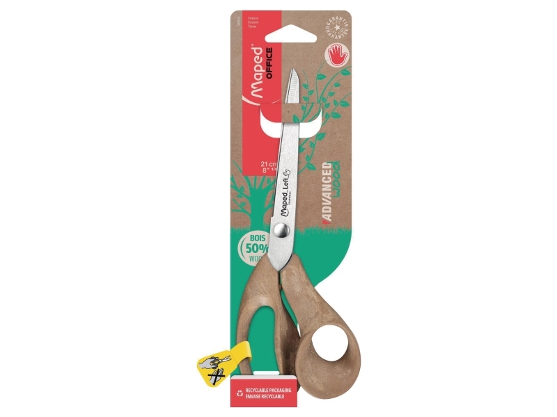Saks Maped Expert, rød, asymmetrisk, til venstre hånd, 21 cm