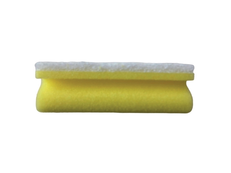 Skuresvampe, med greb, HxBxL: 4 x 7 x 13 cm, gul/hvid, pakke a 10 stk