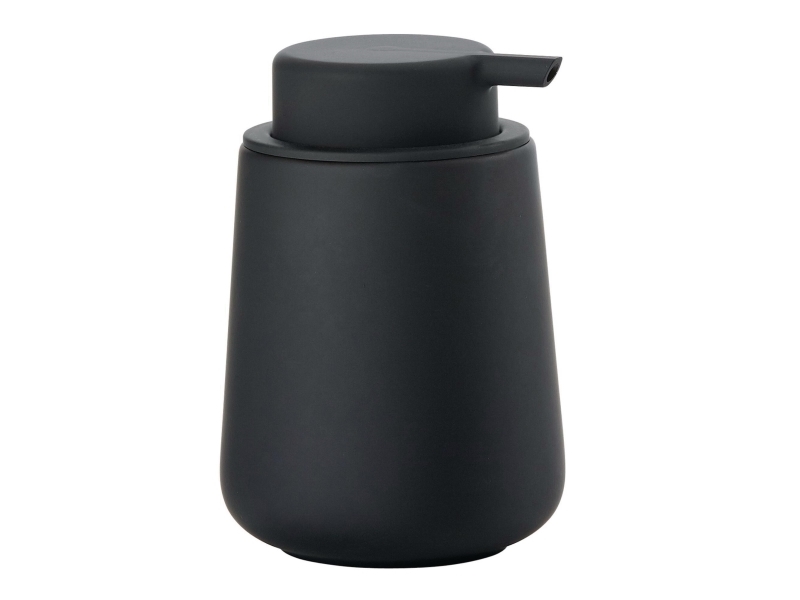 Seifenspender, Nova, Porzellan/Abs-Kunststoff, Manuell, 0,25 L, Hxø: 11,5 X 8 Cm, Schwarz