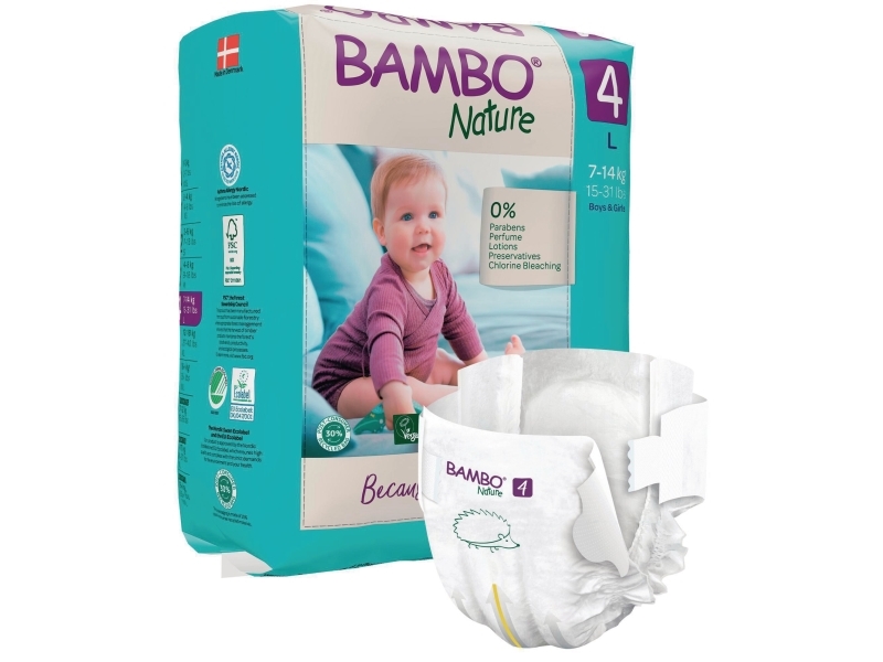 Bleer, Bambo Nature, Str. 4, 7-14 kg, pakke med 144 stk