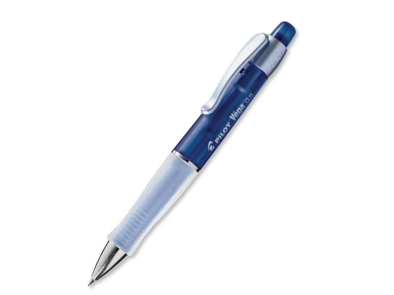 Stiftblyant, Pilot Vega, 0,5 mm, transparent, blå, pakke a 12 stk
