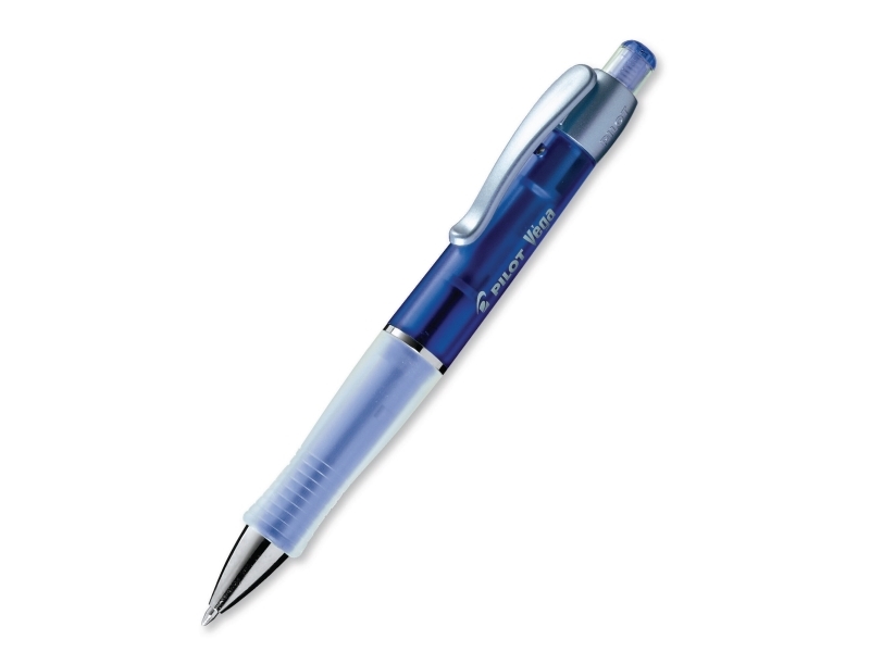 Kuglepenne, PILOT Vega, ergonomisk, 1 mm, trykfunktion, blå, pakke a 12 stk