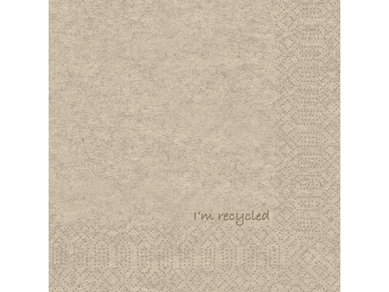 Servietter, Duni I’m Recycled, 2-lags, brun, pakke a 300 stk