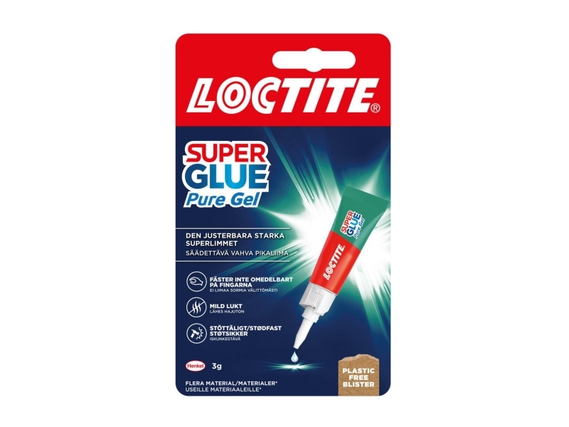 Lim, Loctite SuperGlue Pure gel, 3 g