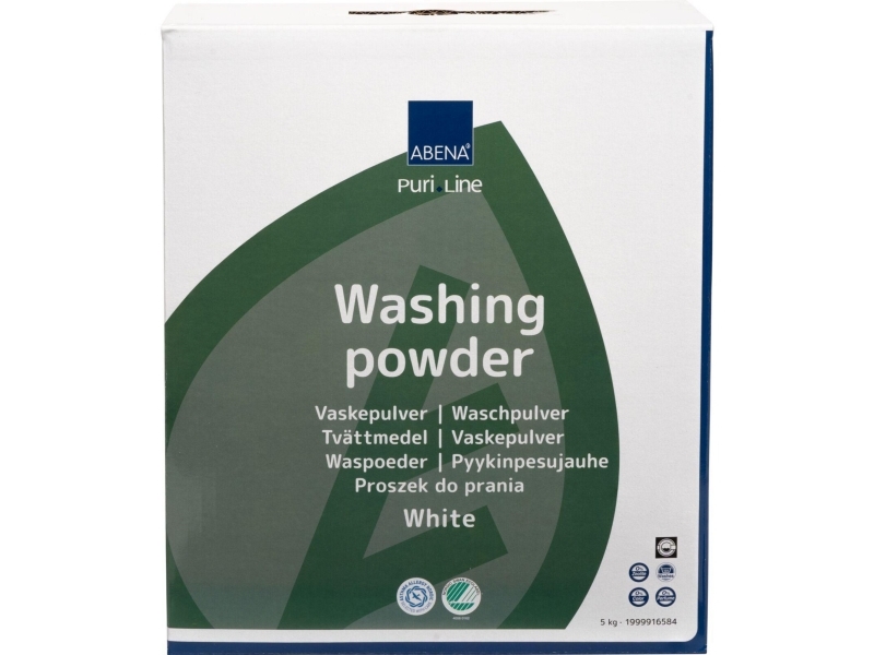 Vaskepulver, Abena® Puri-line, pulver, 5 kg, hvid