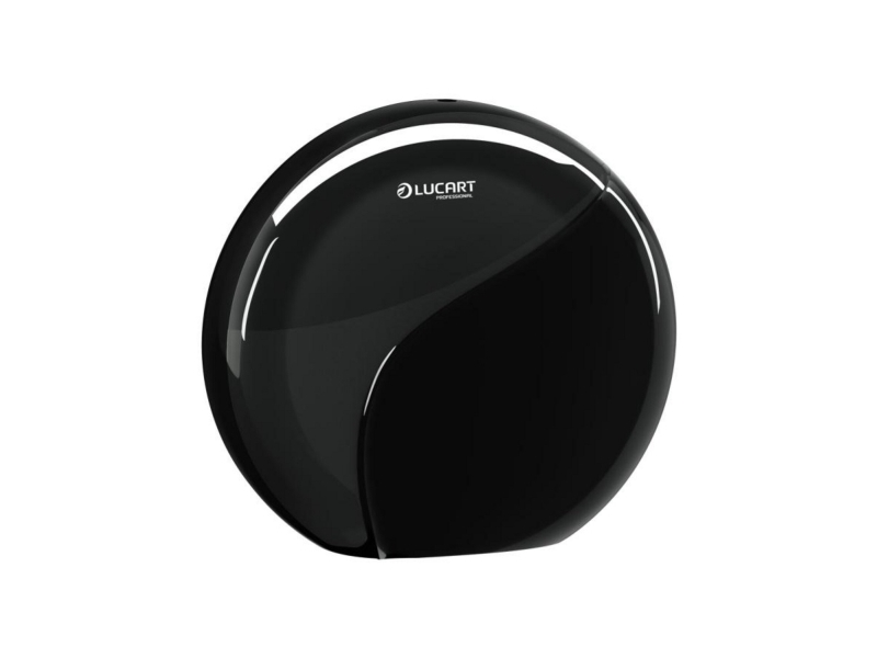 Toiletpapirdispenser, Lucart Identity, ABS-plast, Maxi Jumbo, 1 rulle, sort