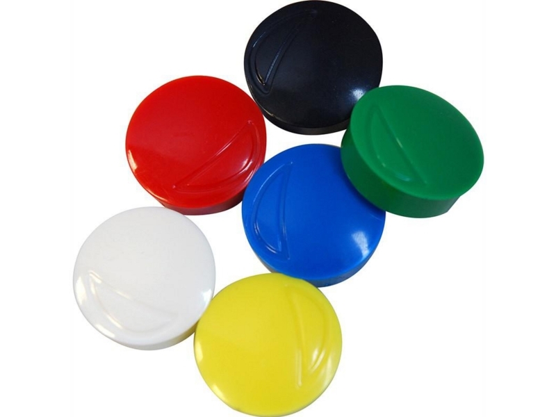 Magneter, Wonday rund, Ø: 20 mm, assorteret, pakke med 6 stk
