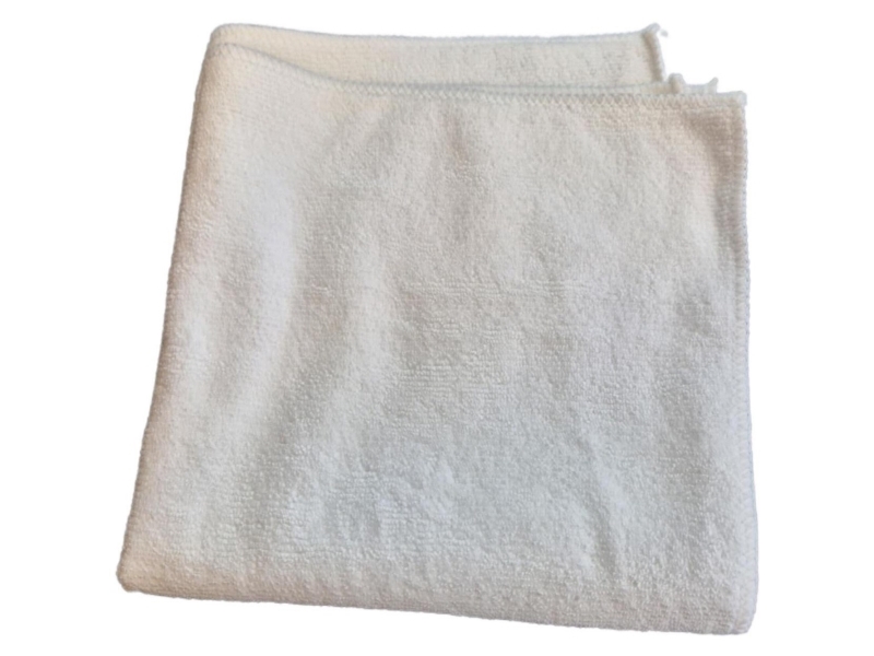 Mikrofiberklude, mikrofiber, BxL: 32 x 32 cm, hvid, pakke a 10 stk