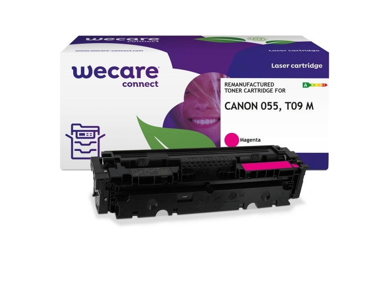 Lasertoner, Wecare Canon 055, 2.100 sider, magenta