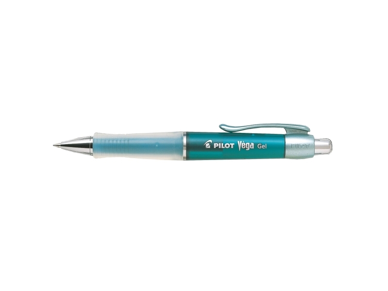 Gelpenne, PILOT Vega, 0,7 mm, grøn, pakke med 12 stk