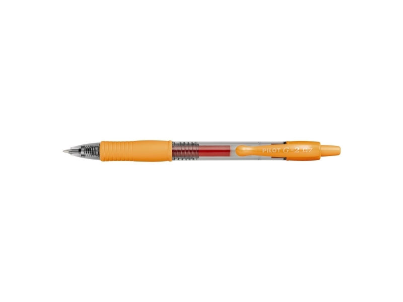 Gelpenne, PILOT G-2, 0,7 mm, medium, orange, pakke med 12 stk
