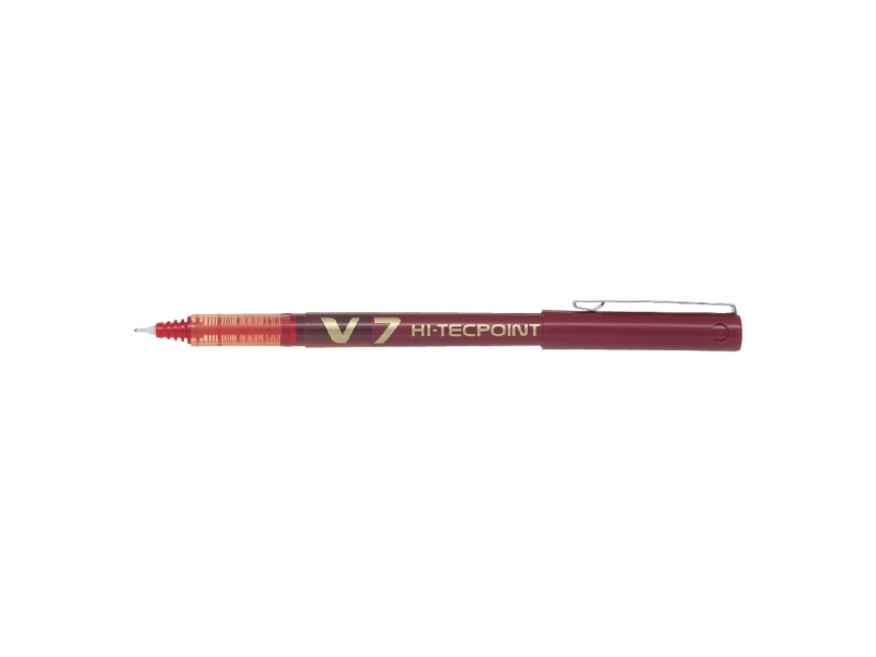 Refiller, PILOT Hi-Tecpoint V7, 0,7 mm, medium, rød, pakke med 10 stk