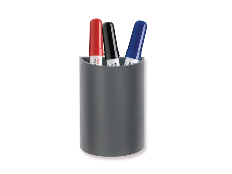 Penneholder, Bi-Office T/4, plast, magnetisk, 4 penne, sort