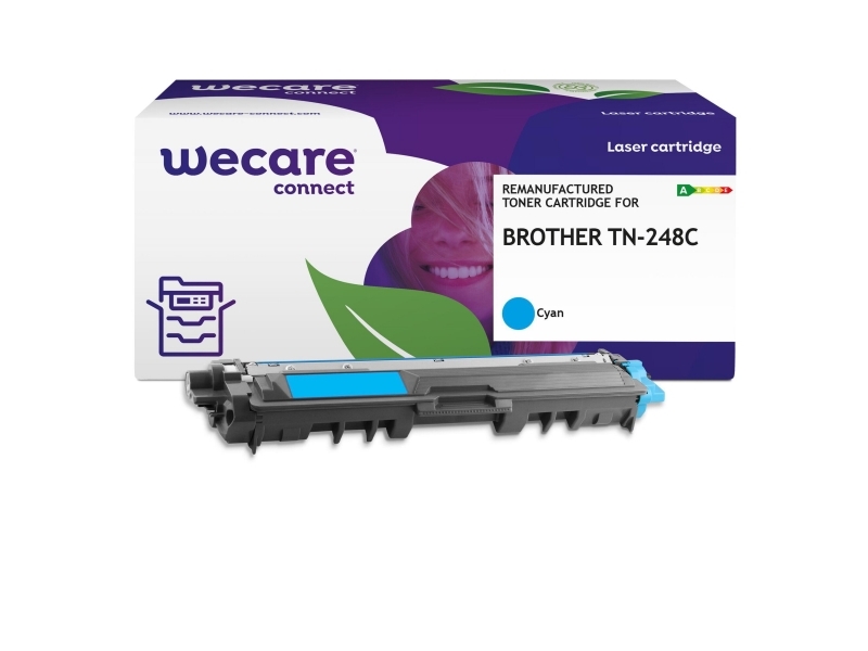 Lasertoner, Wecare kompatibel Brother TN248 cyan 1.000 sider