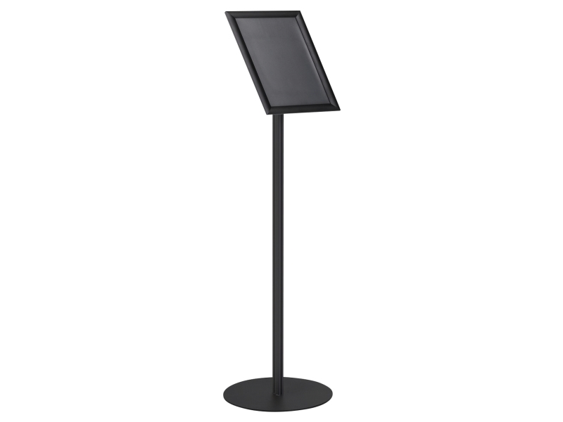 Displayskilt, Bi-Office Snap, med stander, A4, sort/aluminium