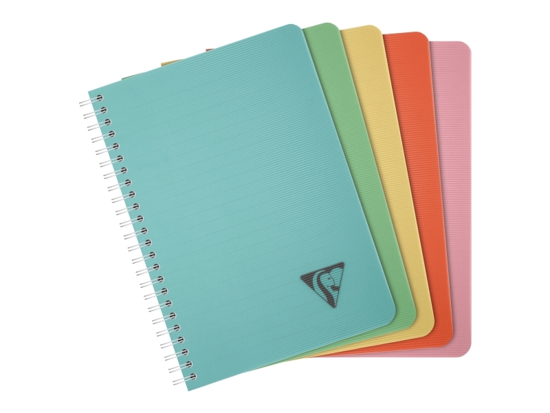 Notesbog, Clairefontaine Linicolor, A5, linjeret, ass. farver, pakke a 5 stk