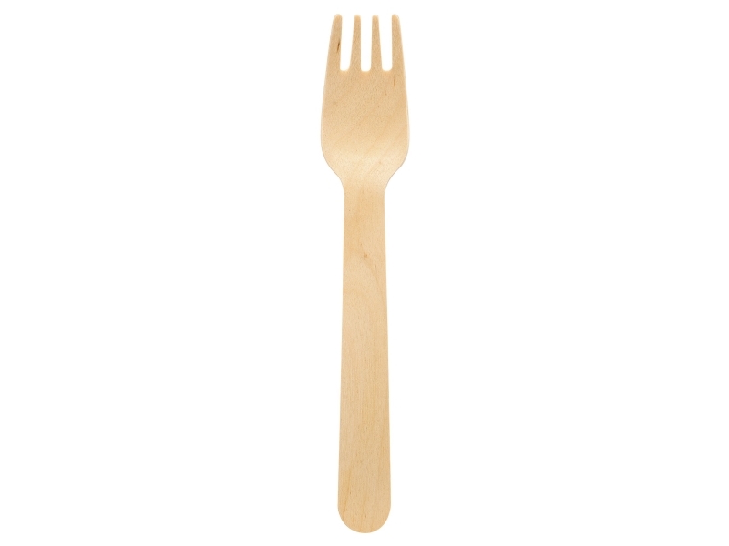 Gaffel, Duni, træ, 16 cm, vokset, brun, pakke a 100 stk