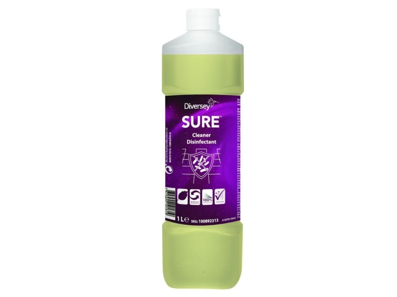 Rengørings- og desinfektionsmiddel, Sure Koncentreret, 1 l, parfumefri