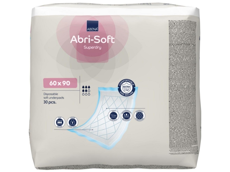Underlag, Abena® Abri-Soft Superdry, 1.500 ml, BxL: 90 x 60 cm, pakke med 30 stk