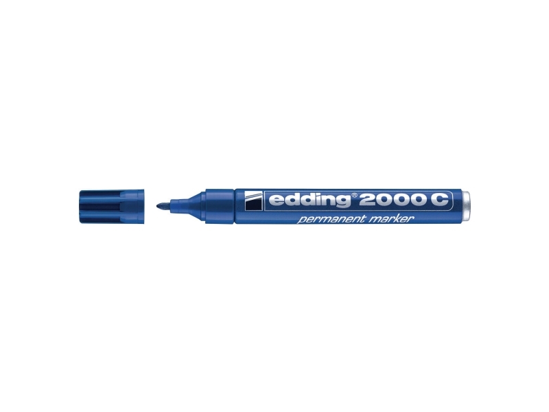Permanent marker, Edding 2000C, rund, blå