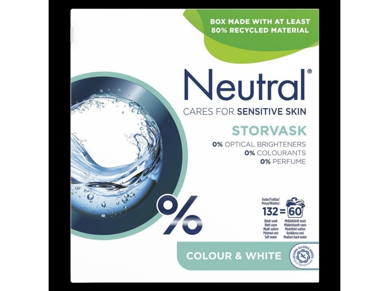 Vaskepulver, Neutral Bigwash, Pulver, 4,2 Kg