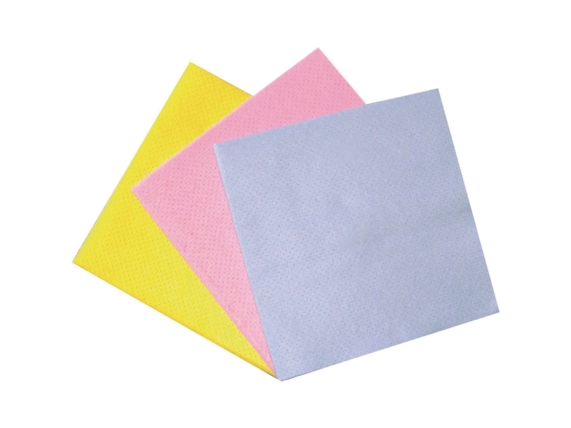 Universalklude, PK100, viskose, BxL: 38 x 38 cm, assorteret, pakke a 100 stk