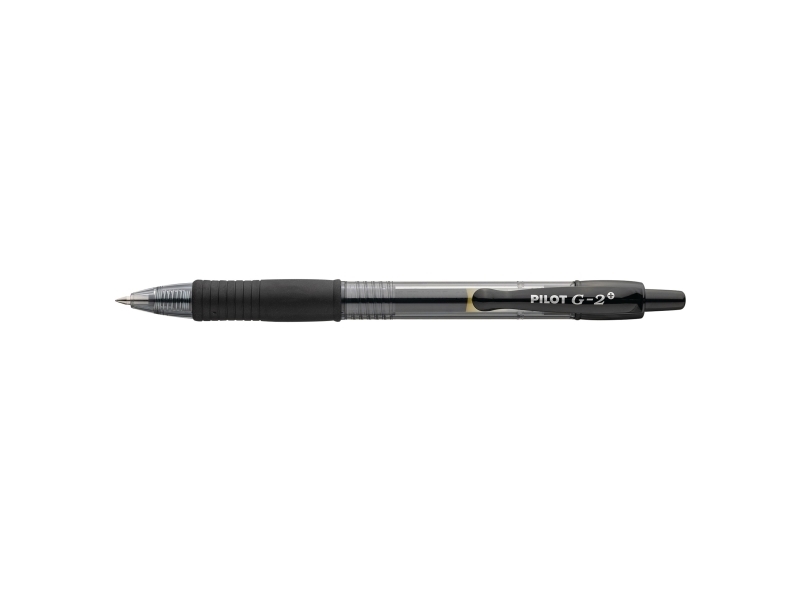 Gelpen, PILOT G2 PLUS, Gel Ink Rollerball pen, Sort, Fin spids, pakke a 12 stk