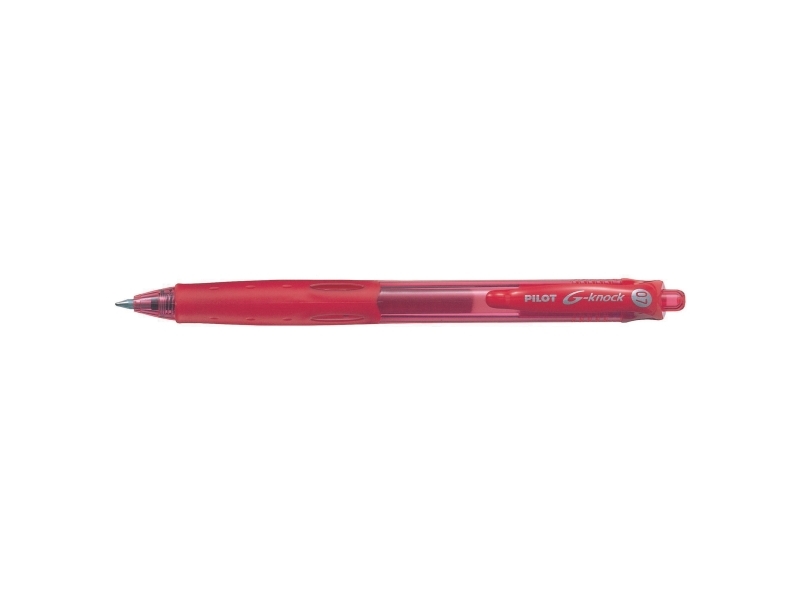 Gelpenne, PILOT BeGreen G-Knock 07, 0,7 mm, genopfyldelig, rød, pakke a 10 stk