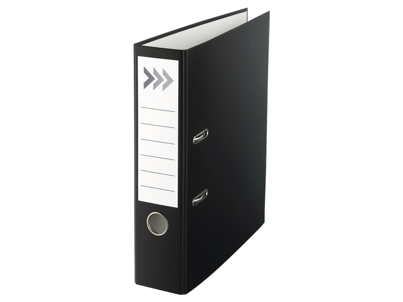 Brevordner, Lyreco Budget, A4, 7,5 cm, sort