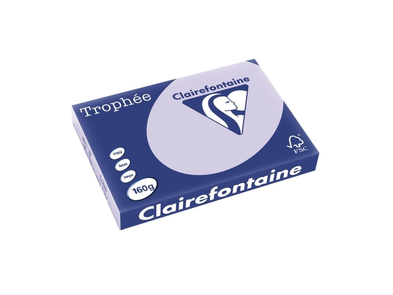 Farvet papir, Clairefontaine Trophée, A3, 160g, syrenfarvet, pakke med 250 stk