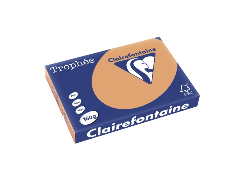 Papir, Clairefontaine Trophée, A3, 160 g/m2, karamel, pakke med 250 stk