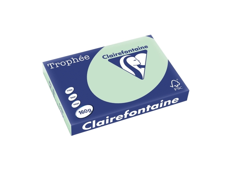 Farvet papir, Trophée 2639C, A3, 160 g, grøn, pakke a 250 ark