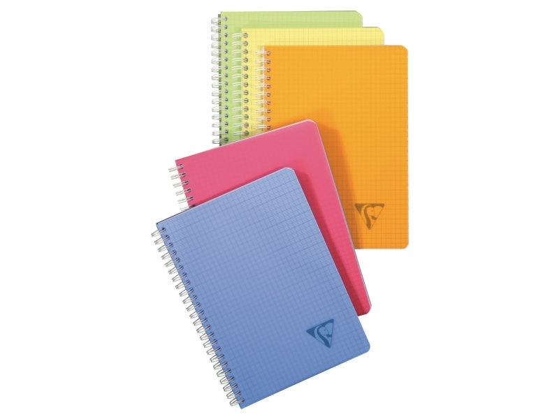 Notesbog, Clairefontaine Linicolor A5, kvadreret, 90 g, assorterede farver