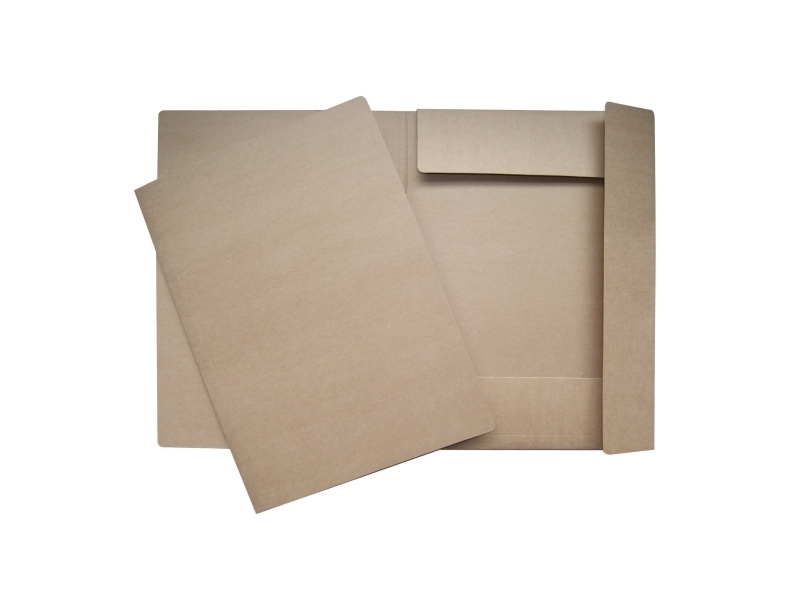 Klapmappe, Specialplast A3, 600 g/m2, 3-klap, karton, HxB: 45 x 33 cm, brun