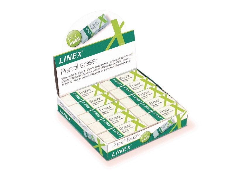 Viskelæder, Linex, PVC fri, hvid, pakke a 20 stk