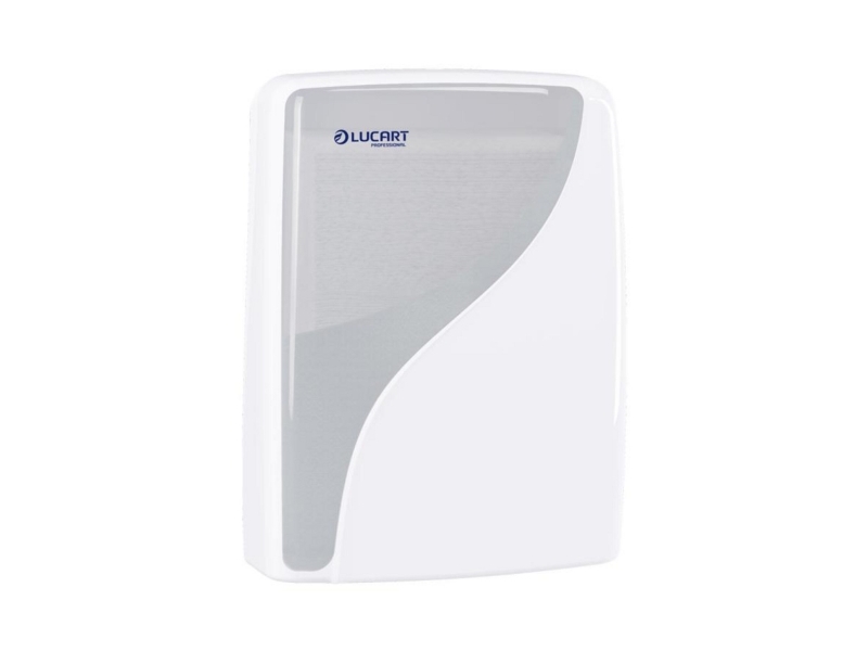 Håndklædedispenser, Lucart 892314, ABS-plast, Manuel, 3,5 pakker, Hvid