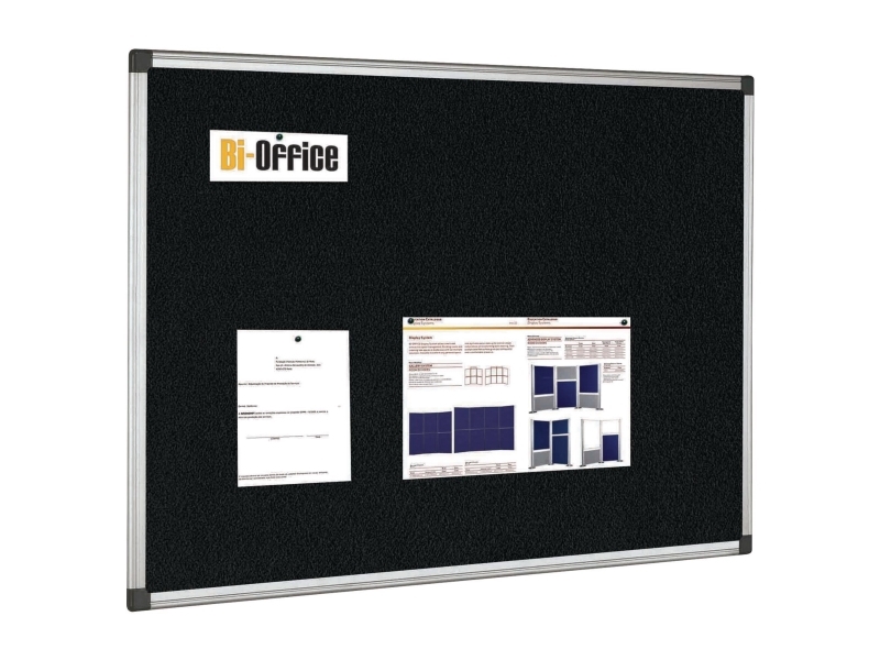Opslagstavle, Bi-Office Maya, aluminiumsramme, sort, 60 x 90 cm
